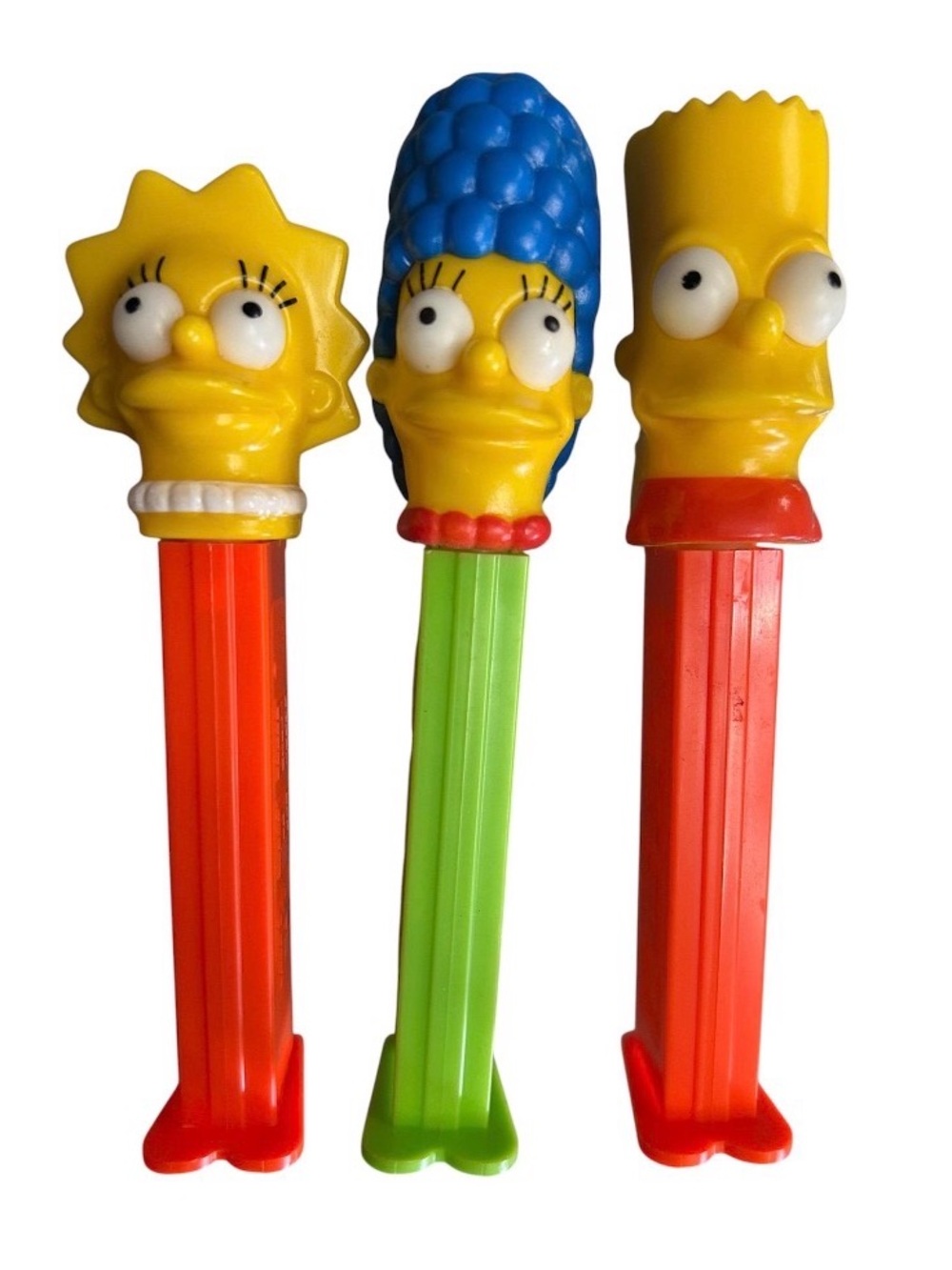 Lot Of 3 The Simpsons Character PEZ Dispensers, Bart, Lisa, Marge
